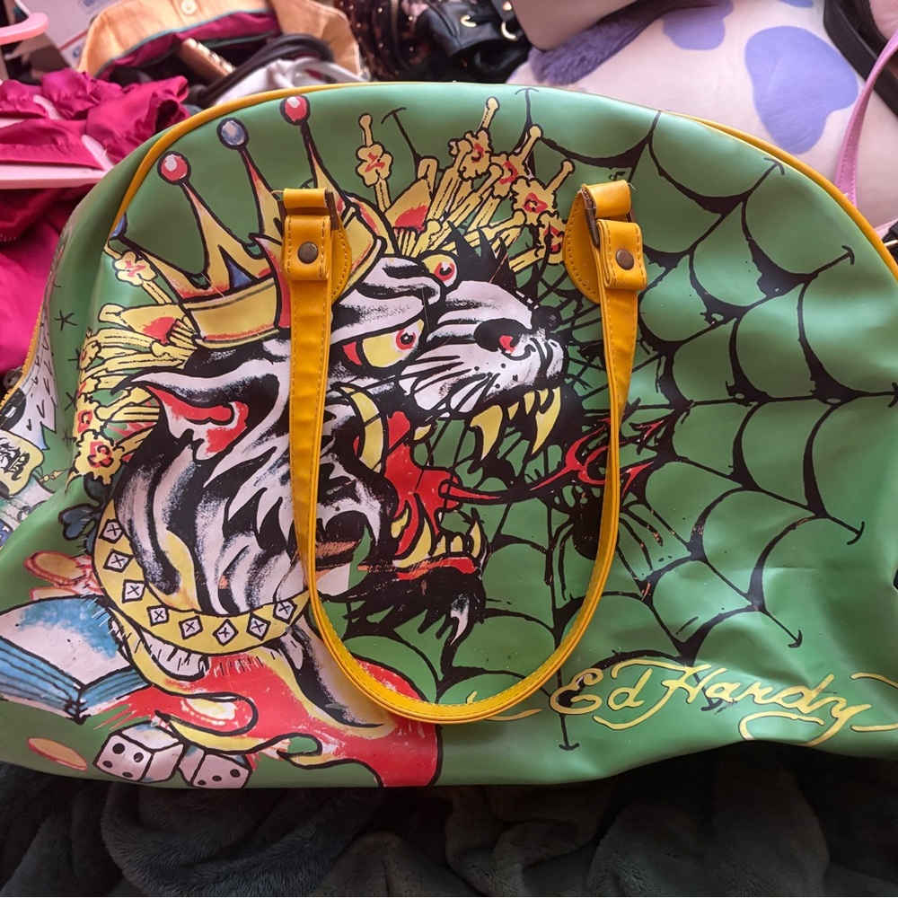 ed hardy RARE duffel bag, used but good condition